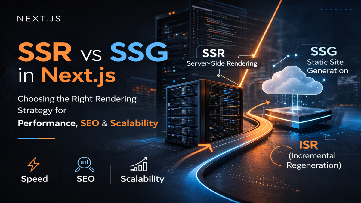 SSR vs SSG in Next.js: Differences, Advantages, Disadvantages, and Real‑World Use Cases
